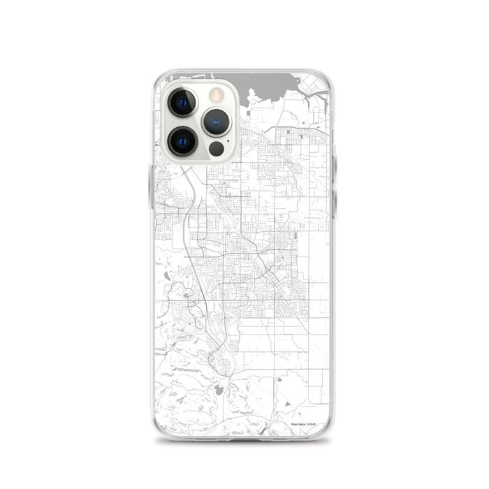 Custom iPhone 12 Pro Brentwood California Map Phone Case in Classic