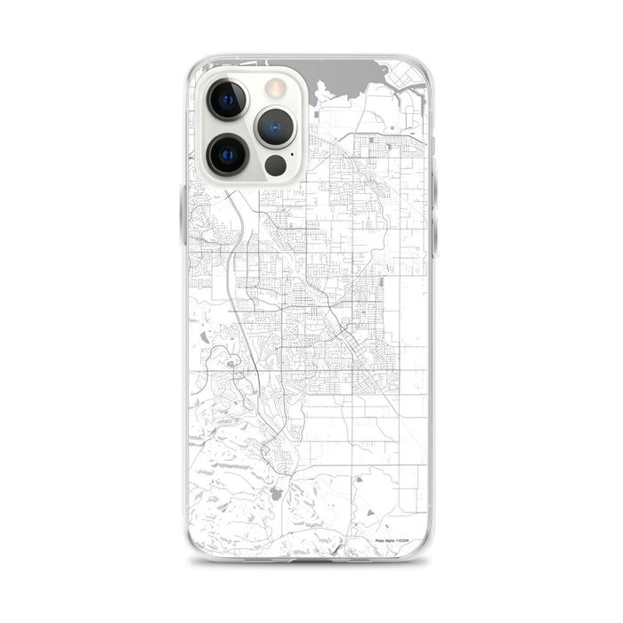 Custom iPhone 12 Pro Max Brentwood California Map Phone Case in Classic