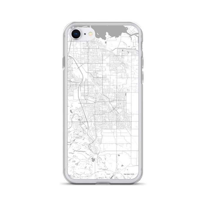 Custom iPhone SE Brentwood California Map Phone Case in Classic