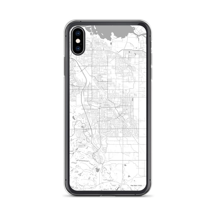 Custom iPhone XS Max Brentwood California Map Phone Case in Classic