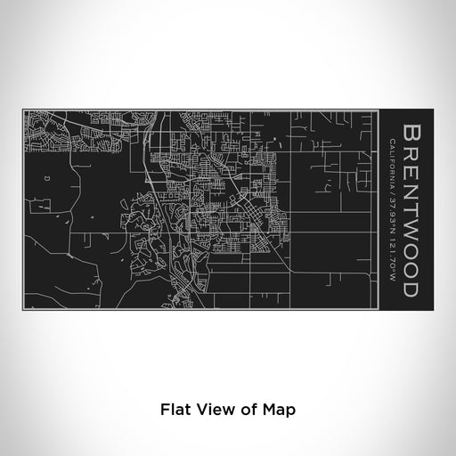 Rendered View of Brentwood California Map Engraving on 17oz Stainless Steel Insulated Cola Bottle in Black