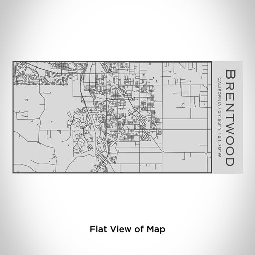 Rendered View of Brentwood California Map Engraving on 17oz Stainless Steel Insulated Cola Bottle