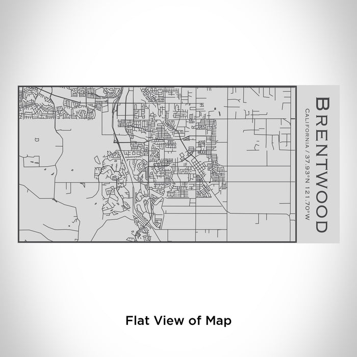 Rendered View of Brentwood California Map Engraving on 17oz Stainless Steel Insulated Cola Bottle