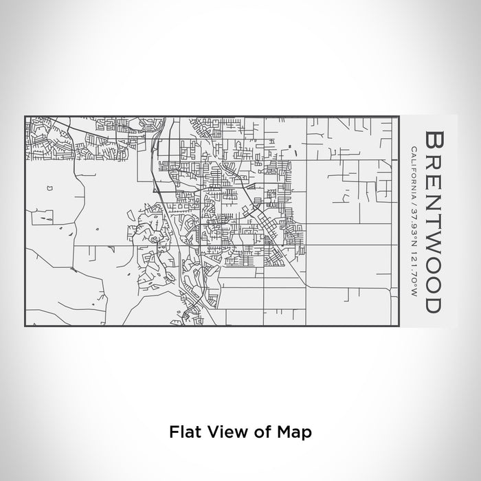 Rendered View of Brentwood California Map Engraving on 17oz Stainless Steel Insulated Cola Bottle in White