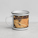Left View Custom Brentwood California Map Enamel Mug in Ember