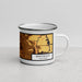 Right View Custom Brentwood California Map Enamel Mug in Ember