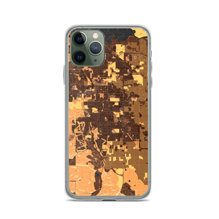 Custom iPhone 11 Pro Brentwood California Map Phone Case in Ember