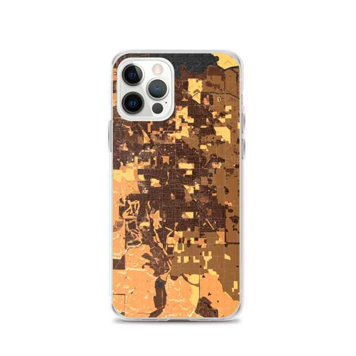 Custom iPhone 12 Pro Brentwood California Map Phone Case in Ember
