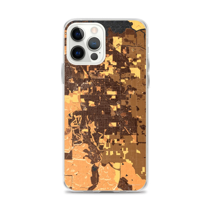 Custom iPhone 12 Pro Max Brentwood California Map Phone Case in Ember