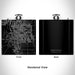Rendered View of Brentwood California Map Engraving on 6oz Stainless Steel Flask in Black