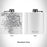 Rendered View of Brentwood California Map Engraving on 6oz Stainless Steel Flask in White