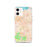 Custom iPhone 12 Brentwood California Map Phone Case in Watercolor
