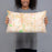 Person holding 20x12 Custom Brentwood California Map Throw Pillow in Watercolor