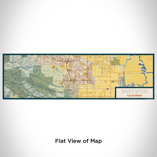 Flat View of Map Custom Brentwood California Map Enamel Mug in Woodblock
