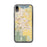 Custom iPhone XR Brentwood California Map Phone Case in Woodblock