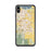 Custom iPhone XS Max Brentwood California Map Phone Case in Woodblock