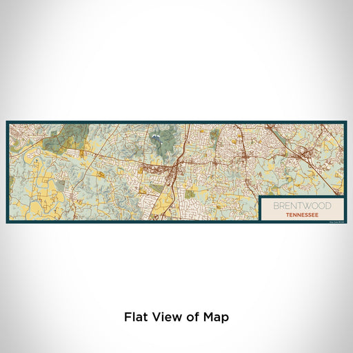 Flat View of Map Custom Brentwood Tennessee Map Enamel Mug in Woodblock