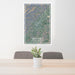 24x36 Brevard North Carolina Map Print Portrait Orientation in Afternoon Style Behind 2 Chairs Table and Potted Plant