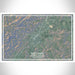 Brevard North Carolina Map Print Landscape Orientation in Afternoon Style With Shaded Background