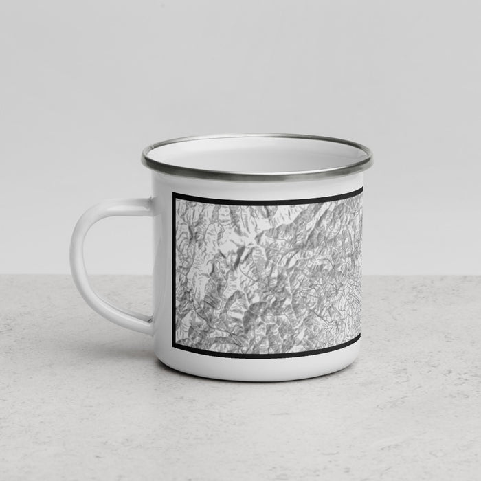 Left View Custom Brevard North Carolina Map Enamel Mug in Classic