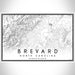 Brevard North Carolina Map Print Landscape Orientation in Classic Style With Shaded Background
