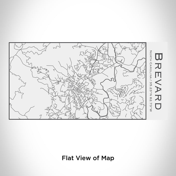 Rendered View of Brevard North Carolina Map Engraving on 17oz Stainless Steel Insulated Cola Bottle in White