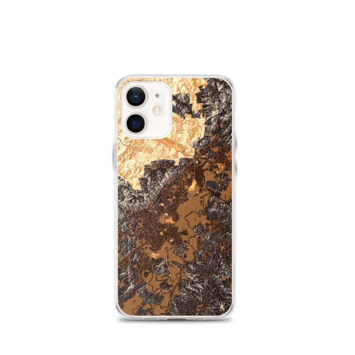 Custom iPhone 12 mini Brevard North Carolina Map Phone Case in Ember