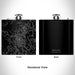 Rendered View of Brevard North Carolina Map Engraving on 6oz Stainless Steel Flask in Black