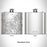 Rendered View of Brevard North Carolina Map Engraving on 6oz Stainless Steel Flask