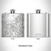 Rendered View of Brevard North Carolina Map Engraving on 6oz Stainless Steel Flask