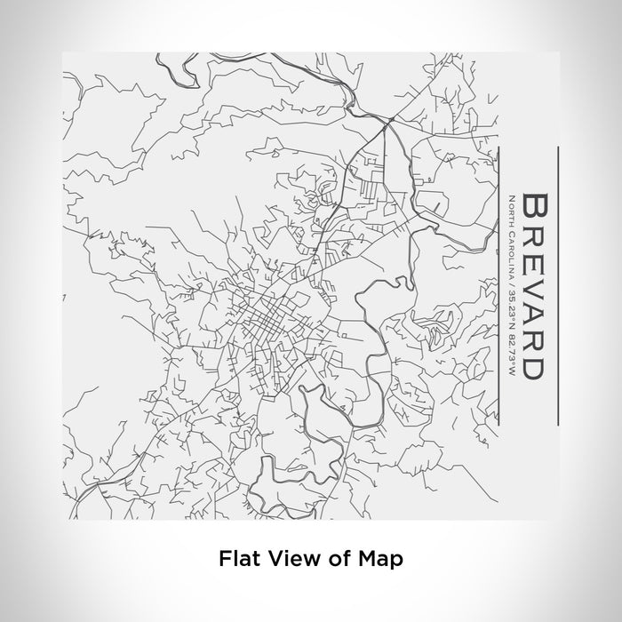 Rendered View of Brevard North Carolina Map Engraving on 17oz Stainless Steel Insulated Tumbler in White