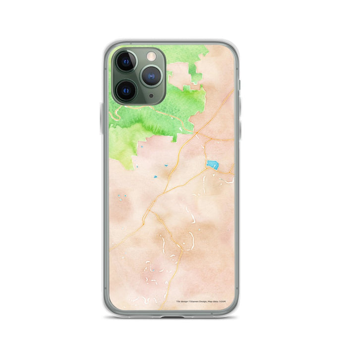 Custom iPhone 11 Pro Brevard North Carolina Map Phone Case in Watercolor