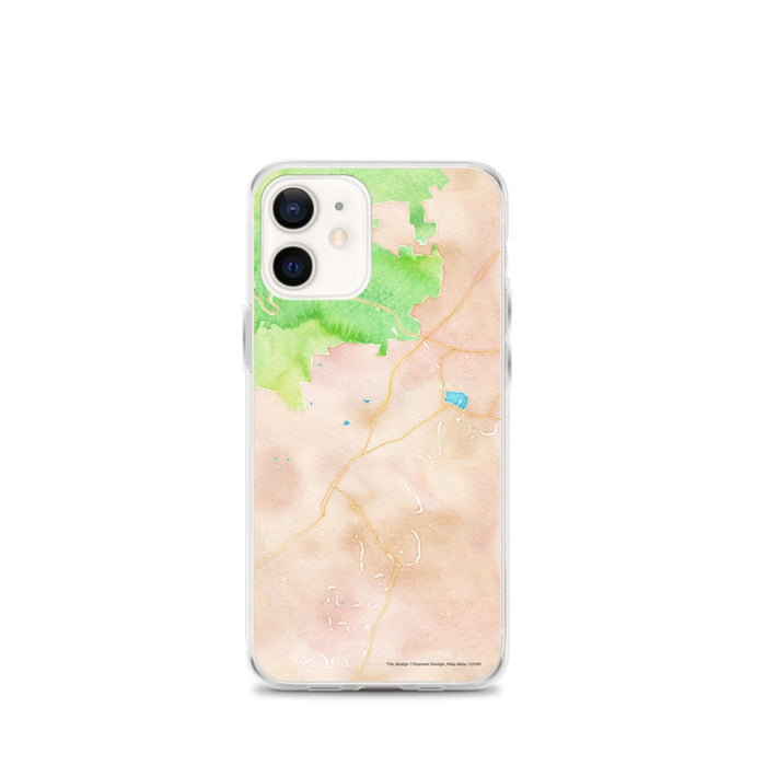 Custom iPhone 12 mini Brevard North Carolina Map Phone Case in Watercolor