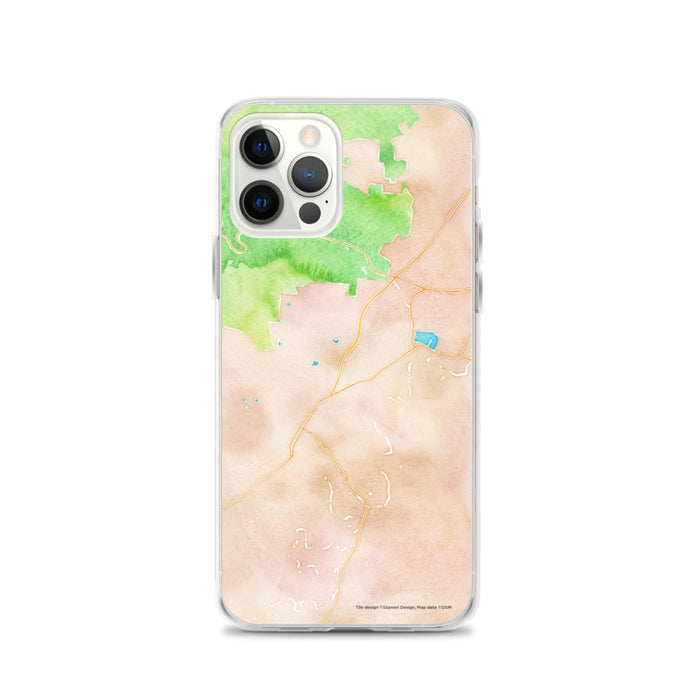 Custom iPhone 12 Pro Brevard North Carolina Map Phone Case in Watercolor