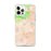 Custom iPhone 12 Pro Max Brevard North Carolina Map Phone Case in Watercolor