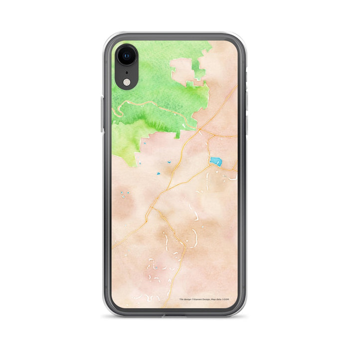 Custom iPhone XR Brevard North Carolina Map Phone Case in Watercolor