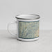 Left View Custom Brevard North Carolina Map Enamel Mug in Woodblock