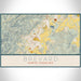 Brevard North Carolina Map Print Landscape Orientation in Woodblock Style With Shaded Background