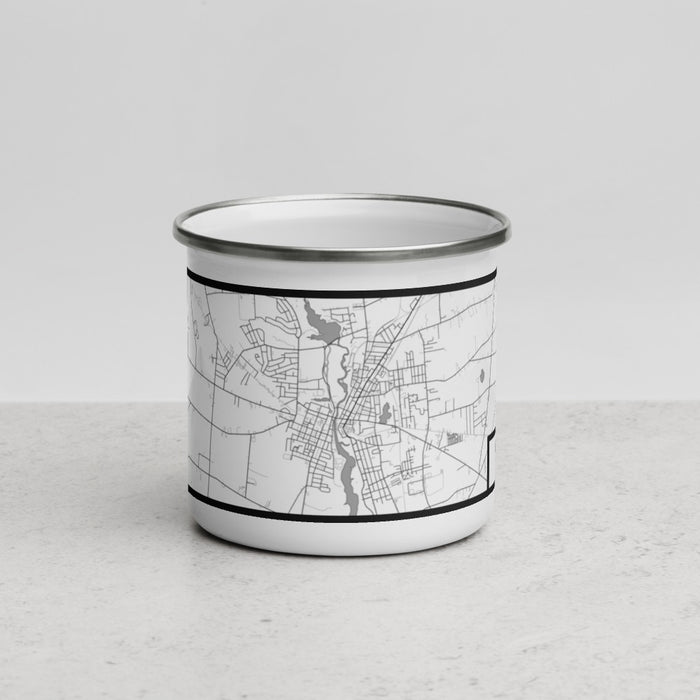 Front View Custom Bridgeton New Jersey Map Enamel Mug in Classic