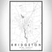 Bridgeton New Jersey Map Print Portrait Orientation in Classic Style With Shaded Background