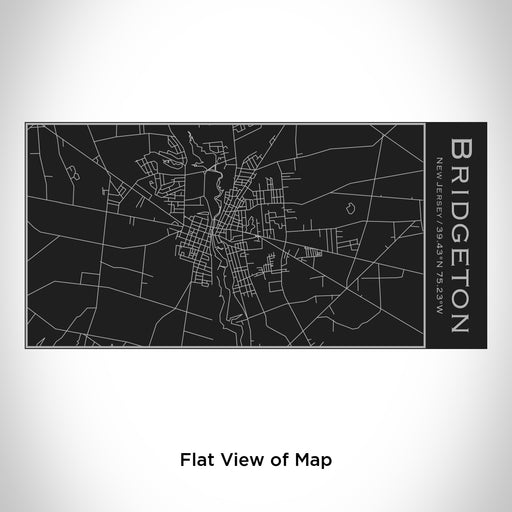 Rendered View of Bridgeton New Jersey Map Engraving on 17oz Stainless Steel Insulated Cola Bottle in Black