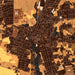 Bridgeton New Jersey Map Print in Ember Style Zoomed In Close Up Showing Details