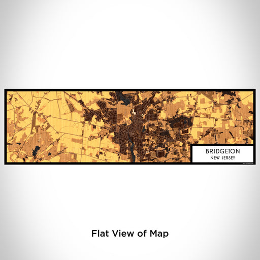 Flat View of Map Custom Bridgeton New Jersey Map Enamel Mug in Ember