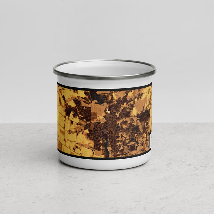 Front View Custom Bridgeton New Jersey Map Enamel Mug in Ember