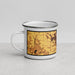Left View Custom Bridgeton New Jersey Map Enamel Mug in Ember