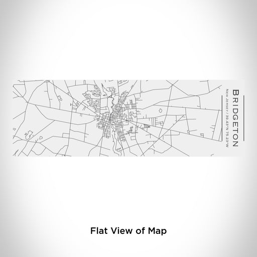 Rendered View of Bridgeton New Jersey Map Engraving on 10oz Stainless Steel Insulated Cup with Sliding Lid in White
