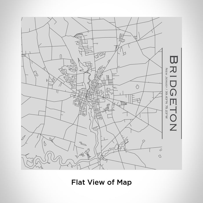 Rendered View of Bridgeton New Jersey Map Engraving on 17oz Stainless Steel Insulated Tumbler