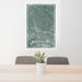 24x36 Bridgewater New Jersey Map Print Portrait Orientation in Afternoon Style Behind 2 Chairs Table and Potted Plant