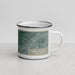 Right View Custom Bridgewater New Jersey Map Enamel Mug in Afternoon