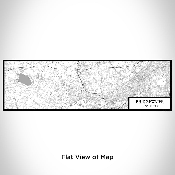 Flat View of Map Custom Bridgewater New Jersey Map Enamel Mug in Classic